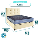 Ver imagem 3 de Kit Cabeceira + Cama Box Bau + Colchão Casal Molas Ensacadas Petrus Paropas