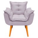 Ver imagem 6 de Poltrona Decorativa Confortável para Sala Quarto Recepção Escritório Manicure Alice Tecido Linho