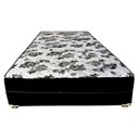 Ver imagem 2 de Cama Box Casal Suede Preto + Colchão Casal Suede Preto Espuma 138x188x55