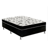 Cama Box Casal Suede Preto + Colchão Casal Suede Preto Espuma 138x188x55 - 1