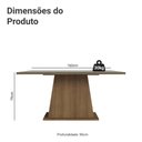 Ver imagem 2 de Mesa de Jantar Retangular Tampo de Madeira Rustic/Cinza 5364 Madesa