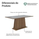 Ver imagem 3 de Mesa de Jantar Retangular Tampo de Madeira Rustic/Cinza 5364 Madesa