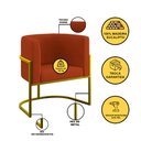 Ver imagem 7 de Kit 2 Poltronas + Sofá 2 Lugares Base de Metal Gold Balaqui