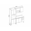 Ver imagem 3 de Cozinha Modulada Demóbile 3 Peças Firenze C3p49 Amendola/nude Prime Tx