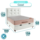 Ver imagem 3 de Cama Box Bau + Colchão Casal Ortobom Molas Ensacadas Airtech + Cabeceira Estofada