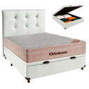 Ver imagem 1 de Cama Box Bau + Colchão Casal Ortobom Molas Ensacadas Airtech + Cabeceira Estofada