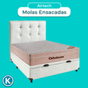 Ver imagem 4 de Cama Box Bau + Colchão Casal Ortobom Molas Ensacadas Airtech + Cabeceira Estofada