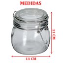 Ver imagem 6 de Kit 6 Potes de Vidro Tampa Hermético Vedação Conserva 500ml