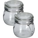 Ver imagem 1 de Kit 6 Potes de Vidro Tampa Hermético Vedação Conserva 500ml