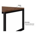 Ver imagem 2 de Mesa de Centro Sala Escritório Pés de Ferro Amadeirado Industrial Tampo em Mdf 80x40
