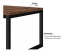 Ver imagem 2 de Mesa de Centro Sala Escritório Pés de Ferro Amadeirado Industrial Tampo em Mdf 80x40