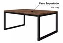 Ver imagem 3 de Mesa de Centro Sala Escritório Pés de Ferro Amadeirado Industrial Tampo em Mdf 80x40