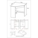 Ver imagem 4 de Escrivaninha/Mesa Escritório De Canto Cr25064 Nogal