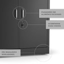 Ver imagem 7 de Conjunto Armário 87x90x47cm e Gaveteiro 2 Gavetas para Escritório Isma