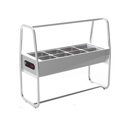 Balcão Buffet Carrinho Self Service Térmico 8 Cubas Inox 110V Saro - 2