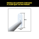 Ver imagem 3 de 3 Araras Cabideiro 80cm Loja Closet Fixo de Parede + 3 Suportes Rt Inclinado 40cm para Roupas Branco