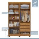 Ver imagem 3 de Quarto de Bebê Completo com Guarda-roupa, Berço e Cômoda Manu Tigus Baby