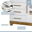 Ver imagem 6 de Quarto de Bebê Completo com Guarda-roupa, Berço e Cômoda Manu Tigus Baby