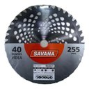 Ver imagem 1 de Lâmina Faca Circular Vídea para Roçadeira 40 Dentes 255x25,4mm Savana 25277