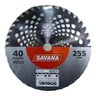 Lâmina Faca Circular Vídea para Roçadeira 40 Dentes 255x25,4mm Savana 25277 - 1