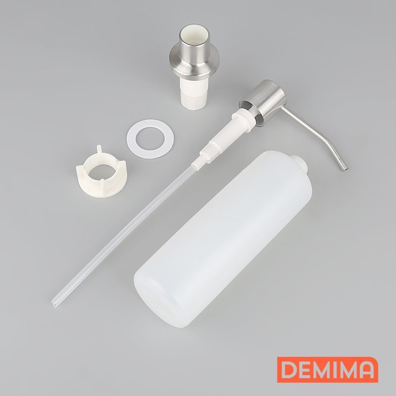 Dispenser Detergente Inox Porta Sabonete Liquido Embutir 500 ML - Demima - 4