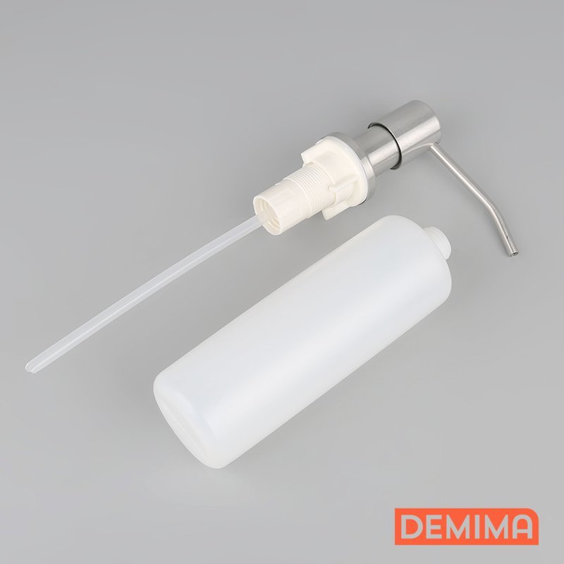 Dispenser Detergente Inox Porta Sabonete Liquido Embutir 500 ML - Demima - 6