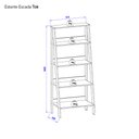 Ver imagem 7 de Estante para Livros Escada 140cmx61cm 4 Prateleiras Tok Yescasa