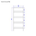 Ver imagem 6 de Estante para Livros Escada 140cmx61cm 4 Prateleiras Tok Yescasa