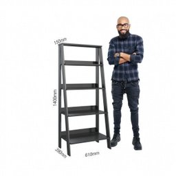 Estante para Livros Escada 140cmx61cm 4 Prateleiras Tok Yescasa - 5