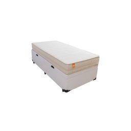 Cama Box com Baú Solteiro + Colchão Istambul Inducol - 150 Kg:Branco - 3