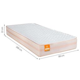 Cama Box com Baú Solteiro + Colchão Istambul Inducol - 150 Kg:Branco - 4