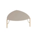 Ver imagem 2 de Mesa de Centro Bend Triangular MDF Metal 89cm Grigio com Dourado