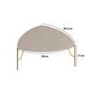Ver imagem 3 de Mesa de Centro Bend Triangular MDF Metal 89cm Grigio com Dourado