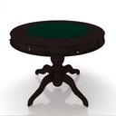 Ver imagem 6 de Conjunto Mesa de Jogos Bellagio e 4 Cadeiras Madeira Poker Base Estrela Linho Offwhite/tabaco