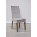 Ver imagem 3 de Kit Capa de Cadeira 6 Peças Suede Veludo Sala de Jantar Protege o Estofado Renova o Visual Avelã Beg