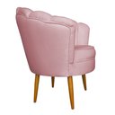 Ver imagem 6 de Poltrona Decorativa Pétala Veludo Rose Pés Palito