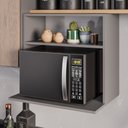 Ver imagem 2 de Suporte Aéreo Multiuso para Forno Micro-ondas Laura 60cm Grafite - Desk Design