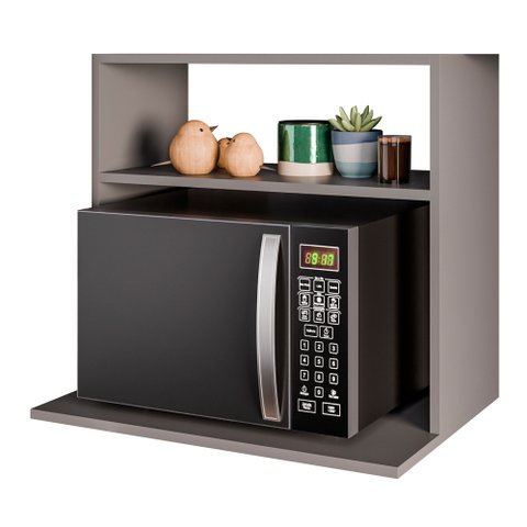 Suporte Aéreo Multiuso para Forno Micro-ondas Laura 60cm Grafite - Desk Design