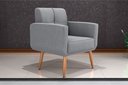 Ver imagem 1 de Poltrona Decorativa Havana Boucle Cinza F497 - Matrix