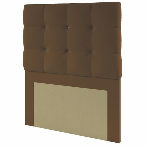 Cabeceira Solteiro Paris Estofada 90cm Marrom Denken