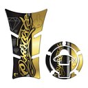 Ver imagem 1 de Kit Protetor Tanque e Bocal Adesivo Moto Yamaha Fz25 2023/2024 Dourado Teu Adesivo