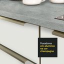 Ver mais imagens de Cozinha Compacta Madesa Lux com Armário e Balcão 5 Portas 3 Gavetas Branco/Branco Veludo Cor:Branco 