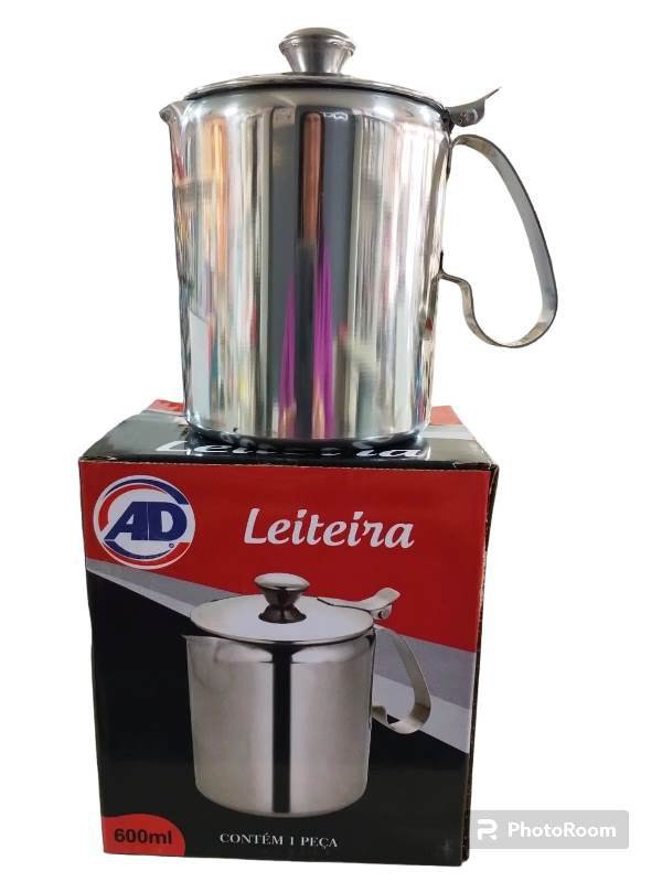 Leiteira Com Tampa 600 Ml Inox AD COMERCIO DE IMPORTAÇAO E ESP LTDA - 1