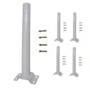 Ver imagem 1 de Suporte Barra Luminária Solar 5 Unidades Parede Poste Rua Aço Quintal Jardim