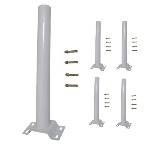 Suporte Barra Luminária Solar 5 Unidades Parede Poste Rua Aço Quintal Jardim