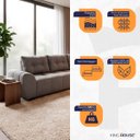Ver imagem 4 de Sofá de Canto 5 Lugares Hellen Lugano Suede Velut Cinza 205/273 cm