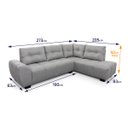 Ver imagem 5 de Sofá de Canto 5 Lugares Hellen Lugano Suede Velut Cinza 205/273 cm