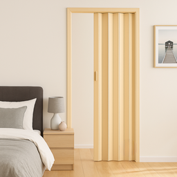 Porta Sanfonada Pvc 1,21m Bege - 1