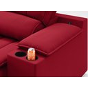Ver imagem 7 de Sofá com Porta Copos Carregador USB Ret Rec Murano 2,50m Velosuede Vermelho - NETSOFAS
