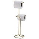 Ver imagem 2 de Porta Papel Higiênico Parede Banheiro Luxo - Dourado